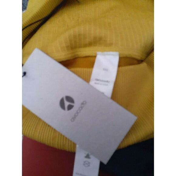 Avocado Leggings Size XXS Yellow Stripped Textured Samatha Style Activewear - Picture 8 of 9